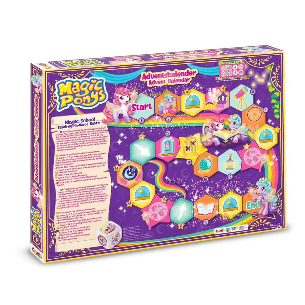 Magic Pony advento kalendoriaus pakuotė su žaidimo lenta