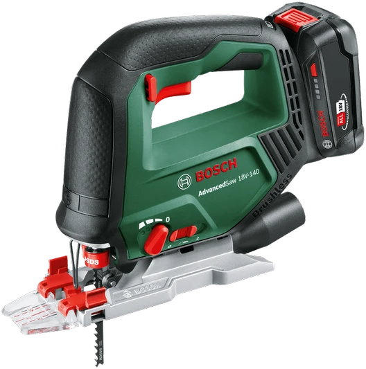 Bosch AdvancedSaw 18V-140 siaurapjūklis su akumuliatoriumi