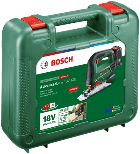 Akumuliatorinis siaurapjūklis Bosch  AdvancedSaw 18V-140, 18 V, 1x2,0Ah
