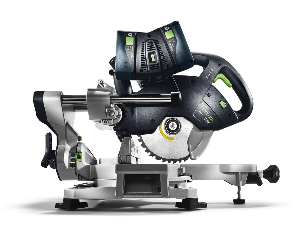 Akumuliatorinis traukiamas skersinio pjovimo pjūklas Festool KSC 60 EB-Basic | 577775 (be akumuliatoriaus ir pakrovėjo)