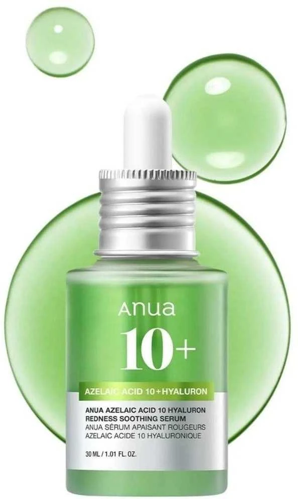 Anua Azelaic Acid 10 Hyaluron Redness Soothing Serum Veido serumas, 30 ml