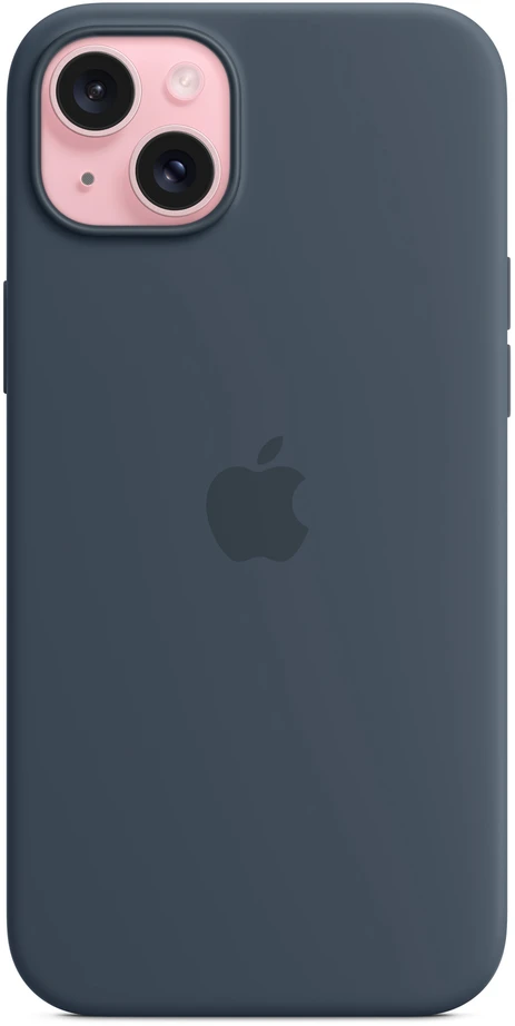 Apple iPhone 15 Plus Silicone Case with MagSafe - Storm Blue - MT123ZM/A