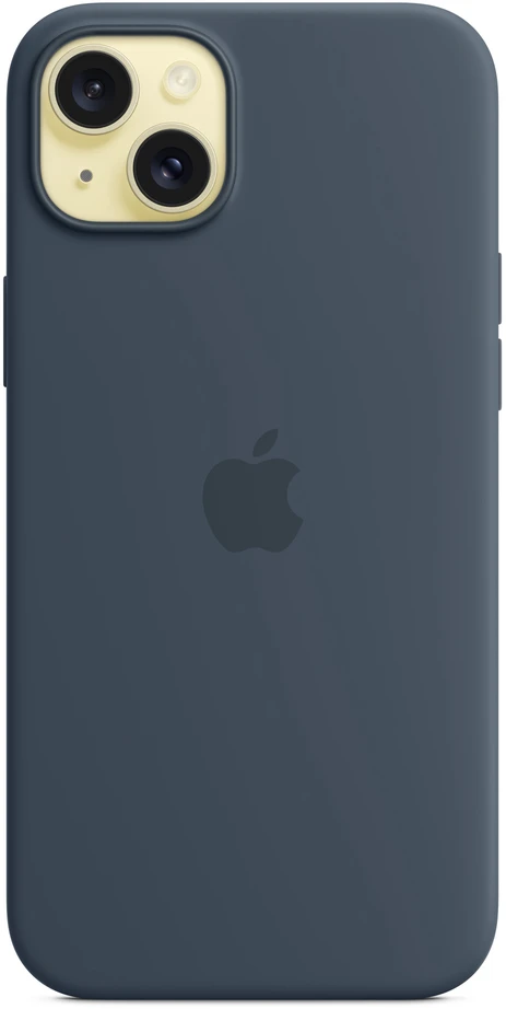 Apple iPhone 15 Plus Silicone Case with MagSafe - Storm Blue - MT123ZM/A