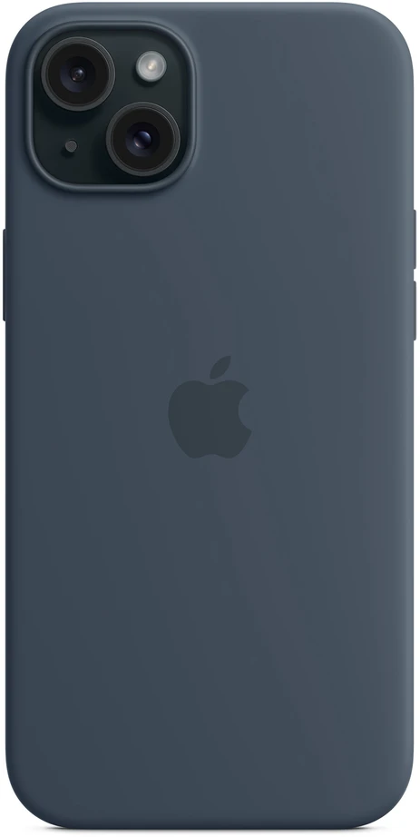 Apple iPhone 15 Plus Silicone Case with MagSafe - Storm Blue - MT123ZM/A
