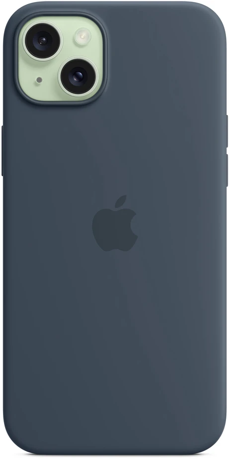 Apple iPhone 15 Plus Silicone Case with MagSafe - Storm Blue - MT123ZM/A