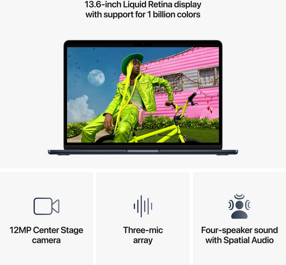 Apple MacBook Air 13" M5 10‑core CPU 8‑core GPU/16GB/512GB/Midnight/INT - MDHE4ZE/A