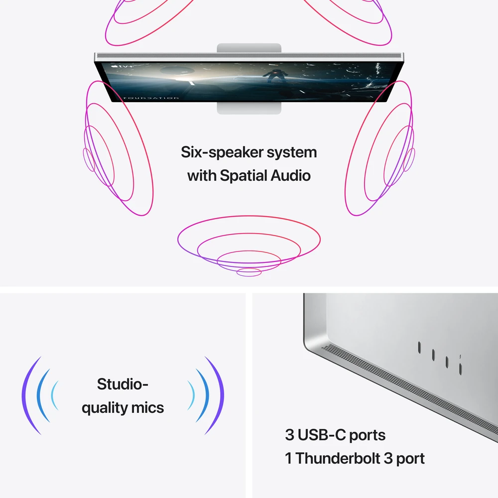 Apple Studio Display - Nano-texture glass - Tilt-adjustable stand - MFF14Z/A