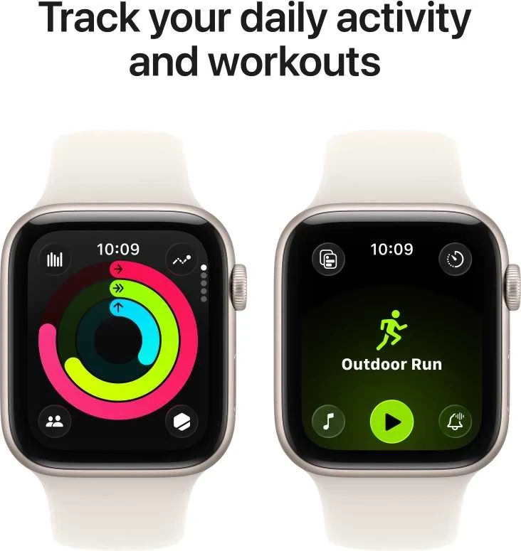 Apple Watch SE 3 GPS 40mm Starlight Aluminium Case with Starlight Sport Band - S/M - MEH34ET/A