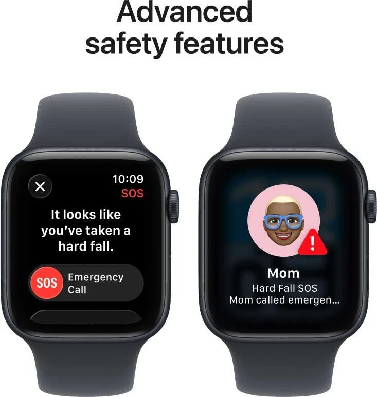 Apple Watch SE 3 GPS 44mm Midnight Aluminium Case with Midnight Sport Band - M/L - MEHQ4ET/A