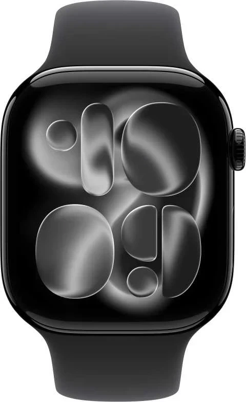 Apple Watch Series 11 GPS 42mm Jet Black Aluminium Case with Black Sport Band - M/L - MEQU4ET/A