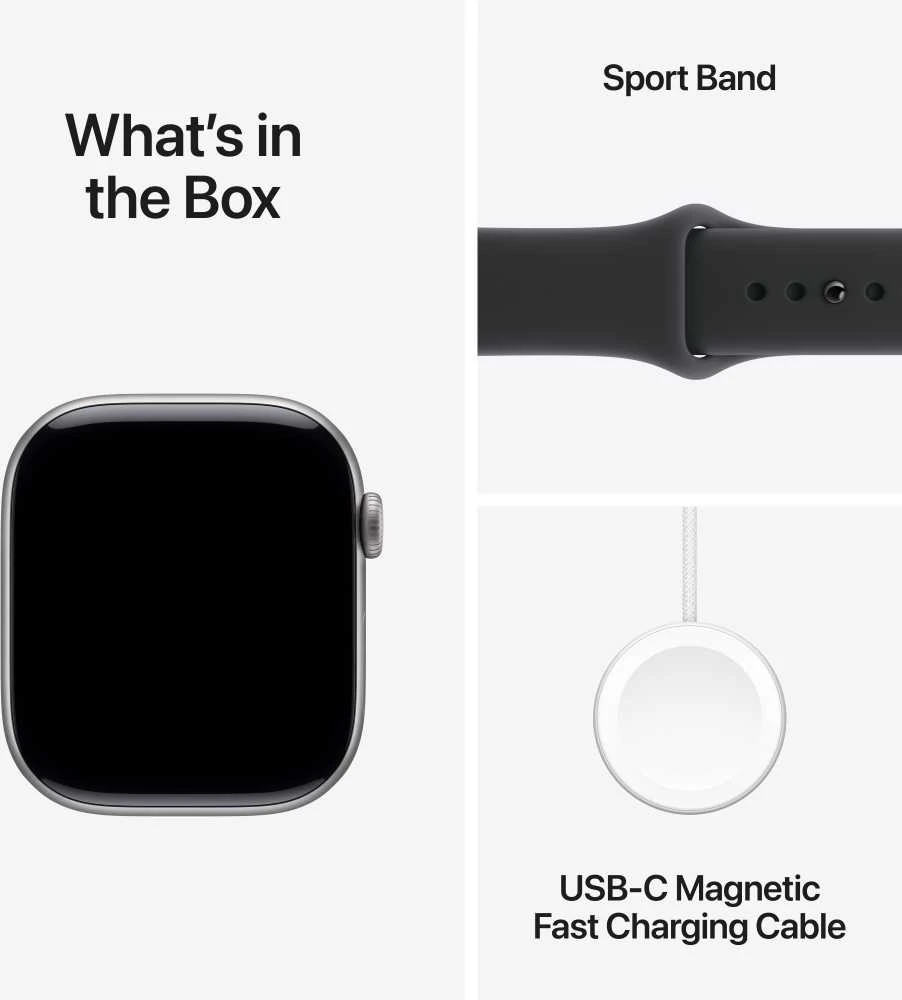 Apple Watch Series 11 GPS 46mm Space Grey Aluminium Case with Black Sport Band - M/L - MEV44ET/A