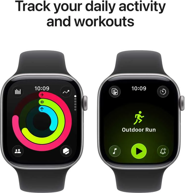 Apple Watch Series 11 GPS 46mm Space Grey Aluminium Case with Black Sport Band - M/L - MEV44ET/A