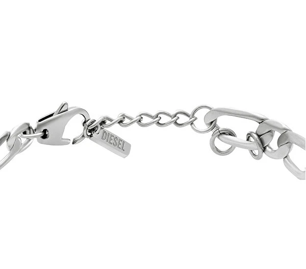 Unisex apyrankė Diesel D Logo DX1599040, Sidabro spalvos