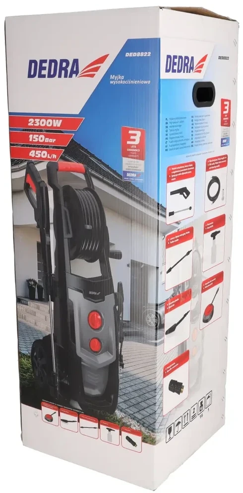 Aukšto slėgio plovimo įrenginys Dedra DED8822, 2300 W
