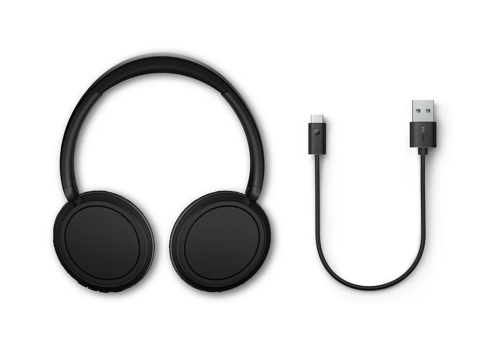Ant ausų dedamos belaidės ausinės Philips 5000 series, juodos spalvos | TAH5209BK/00