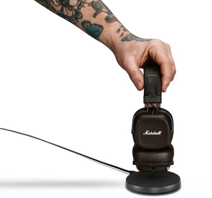 Ausinės Marshall Major IV Bluetooth, Rudos spalvos