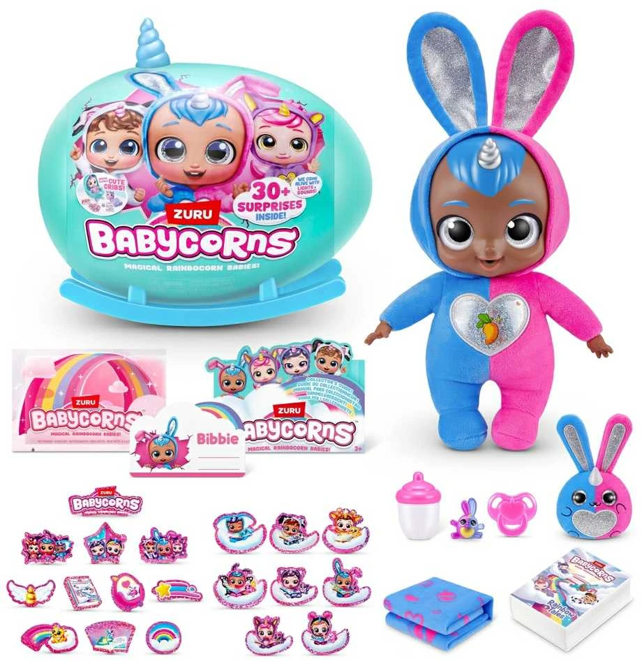 BABYCORNS lėlė su aksesuarais Magical Rainbocorn Babies, 1 serija, asort., 92108