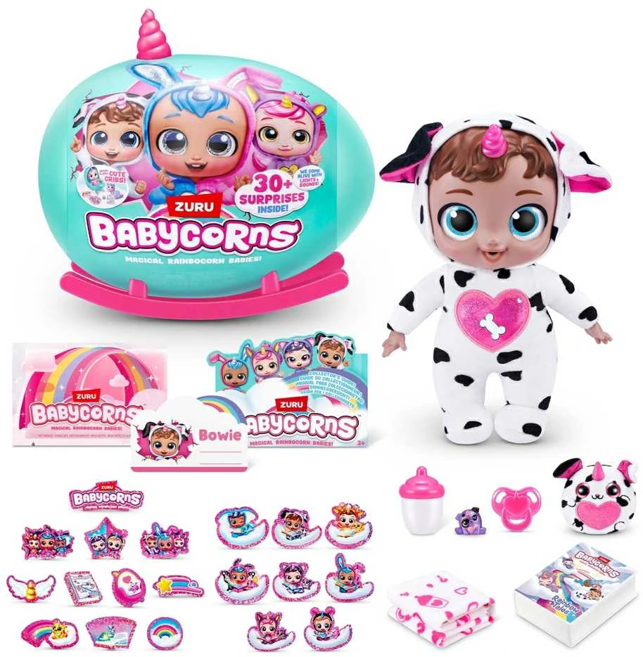 BABYCORNS lėlė su aksesuarais Magical Rainbocorn Babies, 1 serija, asort., 92108