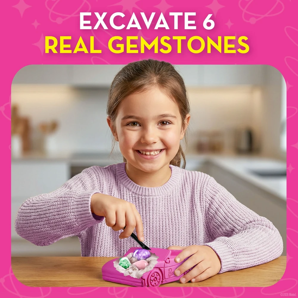 BARBIE brangakmenių kasinėjimo rinkinys Gemstone Dig Kit, RTBBCARDIG