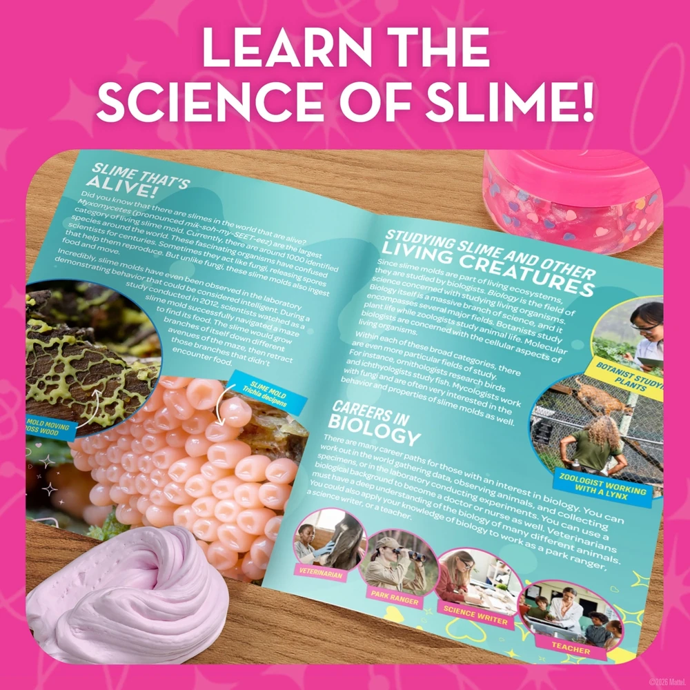 Kūrybinis gleivių gaminimo rinkinys Barbie Slime Science Kit, RTBBSLIMESCI