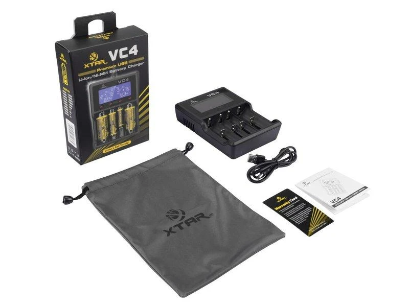 Baterijų įkroviklis XTAR VC4 18650 AA AAA elementam ni-MH li-ion 4 vietų 