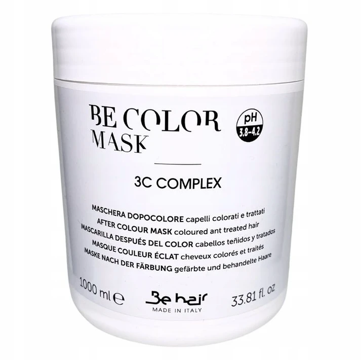 Be Hair BE COLOR Kaukė dažytiems ir pažeistiems plaukams, 1000 ml