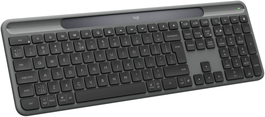 Belaidė klaviatūra Logitech Signature Slim Solar+ K980s, grafito spalvos, 920-013764