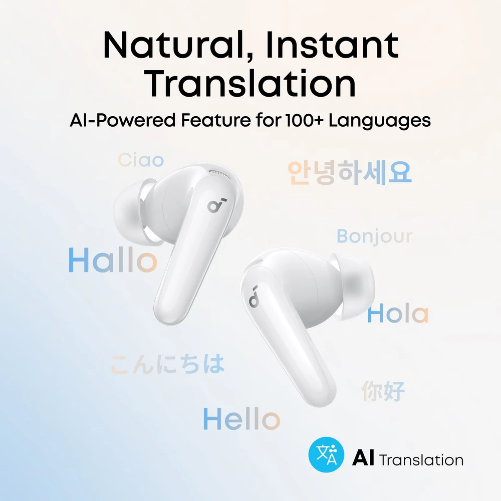 Belaidės ausinės Anker Soundcore P31i (R60i NC), TWS, ANC, baltos spalvos