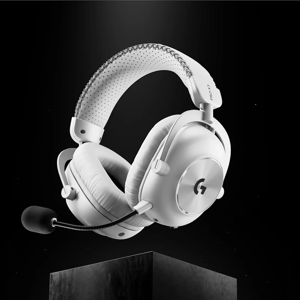 Belaidės žaidimų ausinės su mikrofonu Logitech G PRO X3 LIGHTSPEED, 7.1, Bluetooth, baltos spalvos | 981-001748