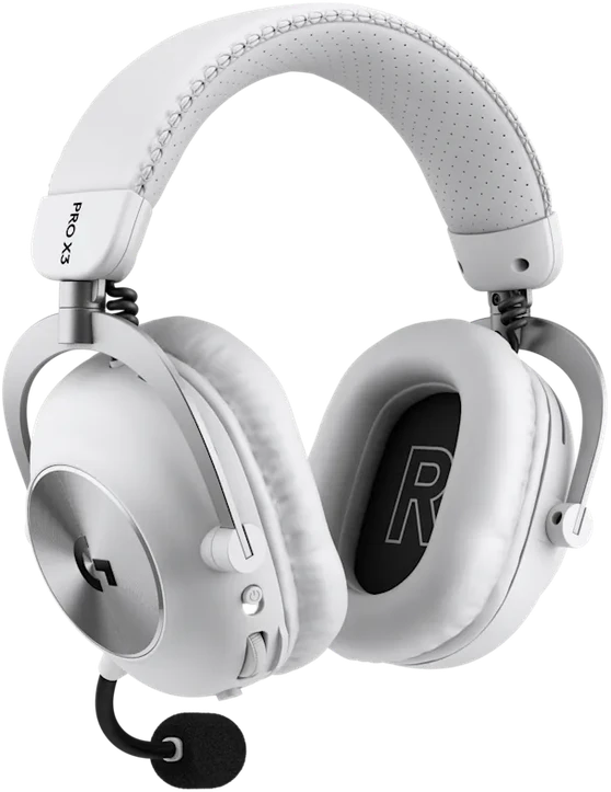 Belaidės žaidimų ausinės su mikrofonu Logitech G PRO X3 LIGHTSPEED, 7.1, Bluetooth, baltos spalvos | 981-001748