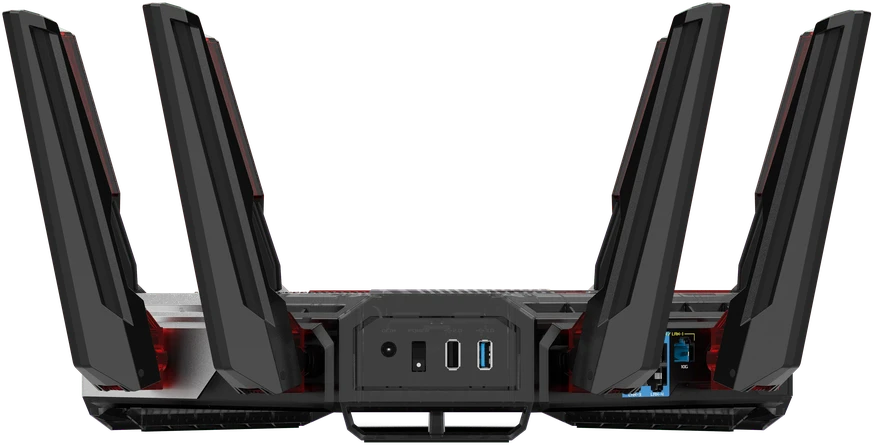Asus ROG Rapture GT-BN98 — pasaulyje pirmasis Wi-Fi 8 žaidimų maršrutizatorius. Keturių dažnių, iki 25 000 Mbps, du 10G prievadai, žaidimų spartinimas/ Naujiena 2026