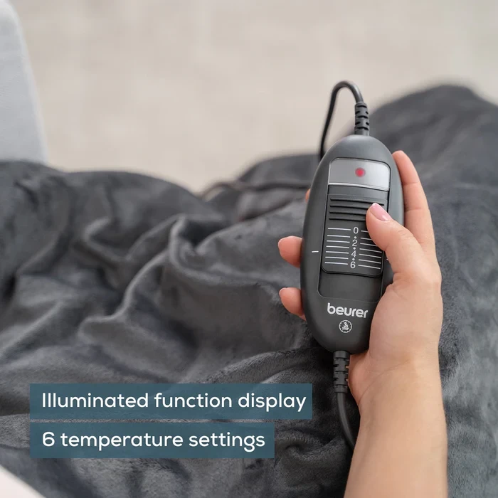 Šildanti antklodė Beurer HD74 Cozy, Juoda
