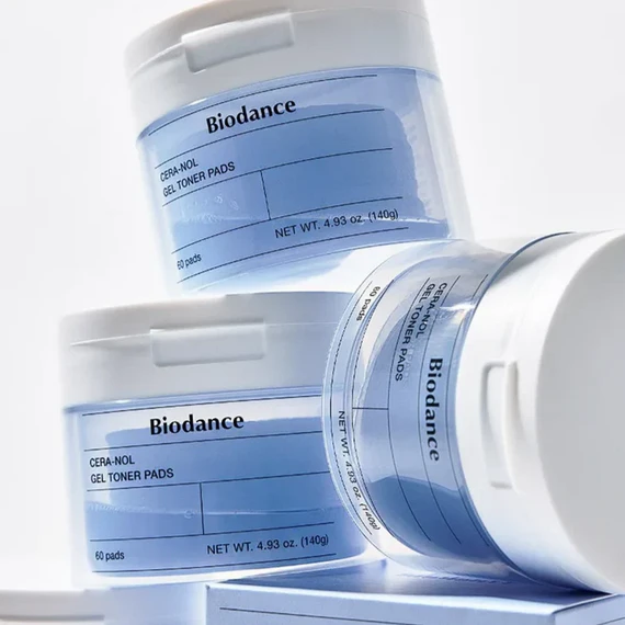 BIODANCE Cera-nol Gel Toner Pads Geliniai toniko padeliai, 60 vnt