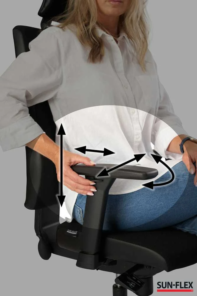 Biuro kėdė SUN-FLEX®OFFICECHAIR HB Onyx Juodas
