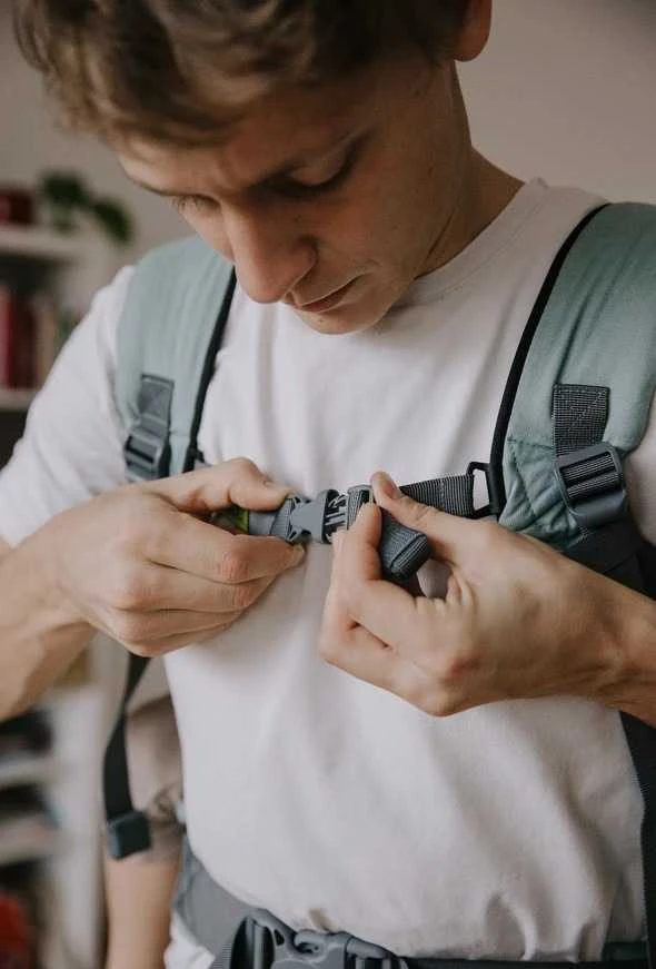 Kūdikio nešioklė Boba X, žalsvai mėlynos spalvos