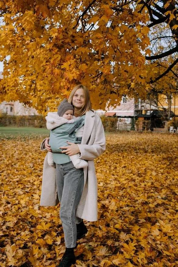 Kūdikio nešioklė Boba X, žalsvai mėlynos spalvos