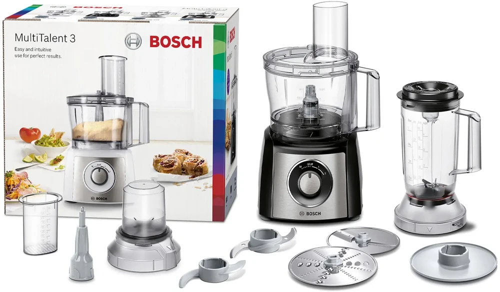 Bosch Virtuvės kombainas MultiTalent 3, 800 W, Juodas (MCM3501M)