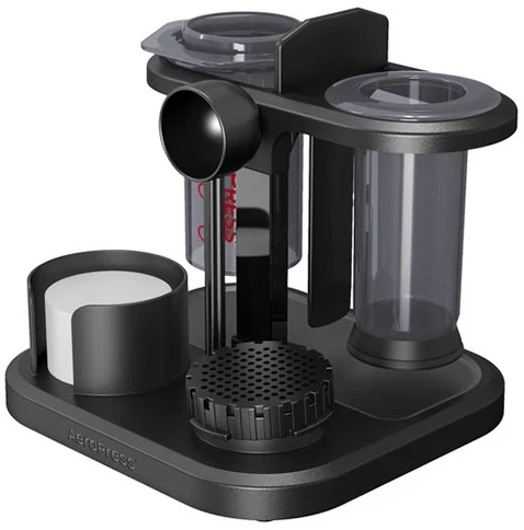 AeroPress Stovas-laikiklis AeroPress kavos ruošimo prietaisui ir priedams aprašymas - Prekės nuotrauka