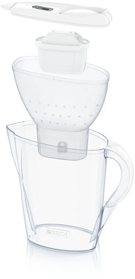 BRITA MARELLA vandens filtravimo indas, 2,4l, baltos spalvos + 3 filtrai