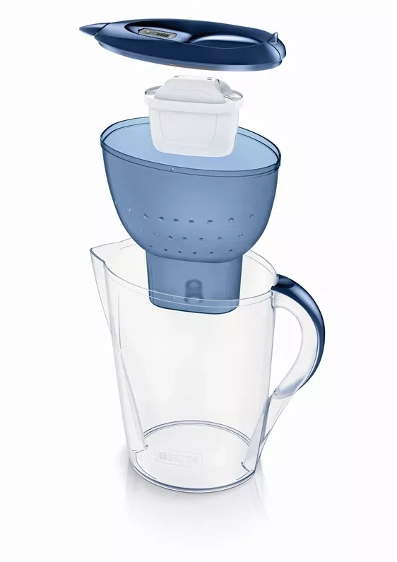 BRITA MARELLA XL vandens filtravimo indas, 3,5l, mėlynos spalvos + 2 filtrai