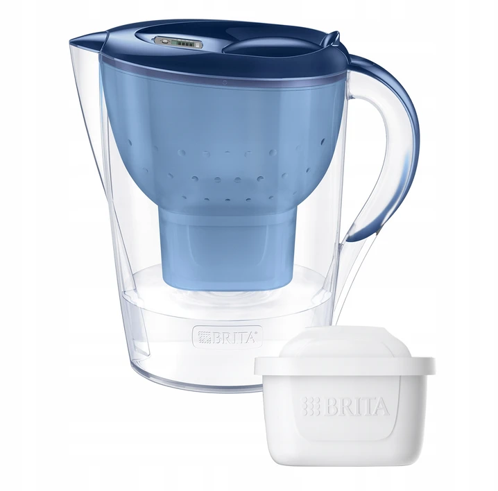 BRITA MARELLA XL vandens filtravimo indas, 3,5l, mėlynos spalvos + 2 filtrai