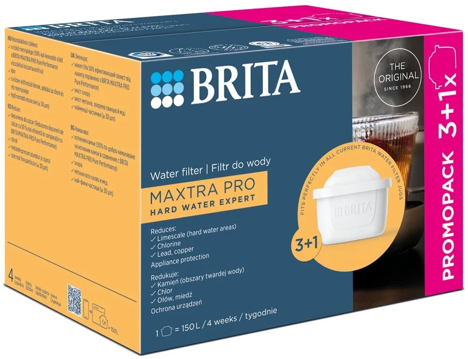 BRITA MAXTRA PRO HARD WATER EXP filtras pak.3+1