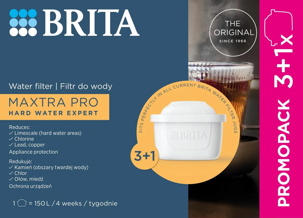 BRITA MAXTRA PRO HARD WATER EXP filtras pak.3+1