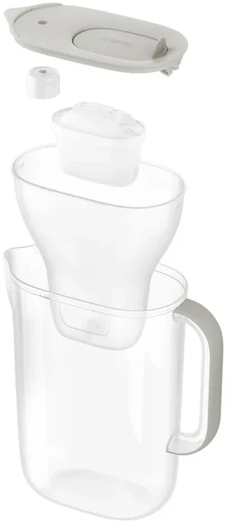 Vandens filtravimo ąsotis BRITA Style Essential 2.4L, smėlio spalvos su 2x MAXTRA PRO filtrais +DOVANA Brita gertuvė