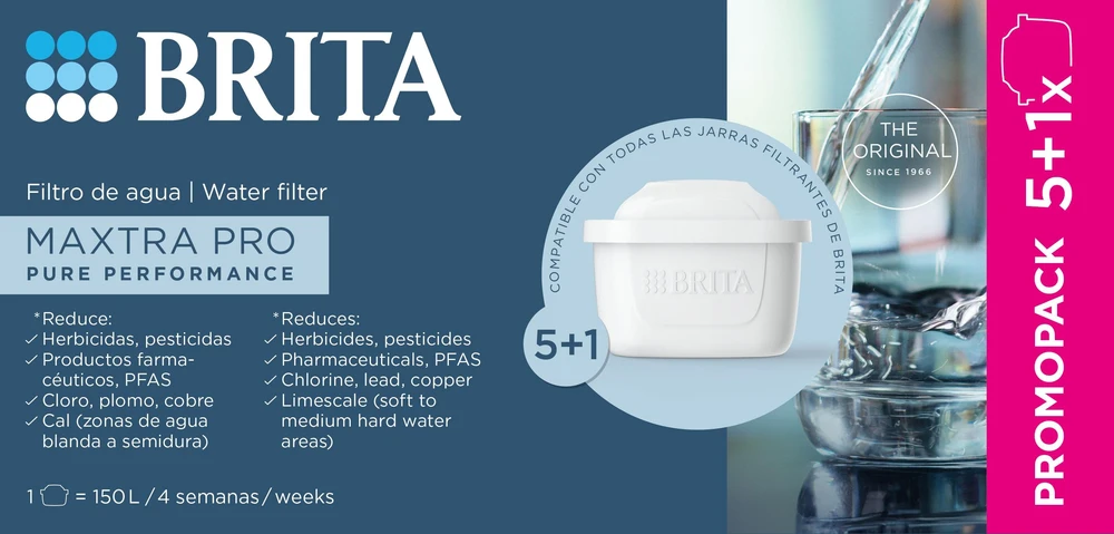BRITA MAXTRA PRO PURE PERFORMANCE filtras pak.5+1