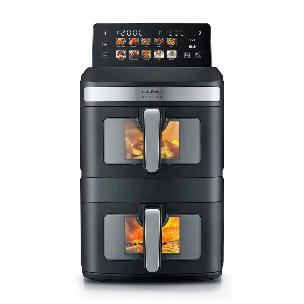 Karšto oro gruzdintuvė Caso AirFry DuoTower, 2 x 6,2 l