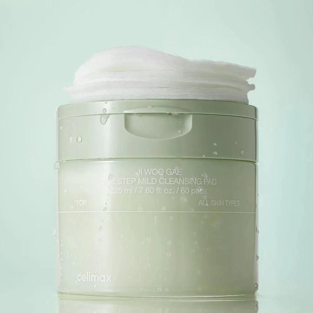 Celimax Ji.Woo.Gae One Step Mild Cleansing Pad valomieji veido padeliai, 60 vnt.