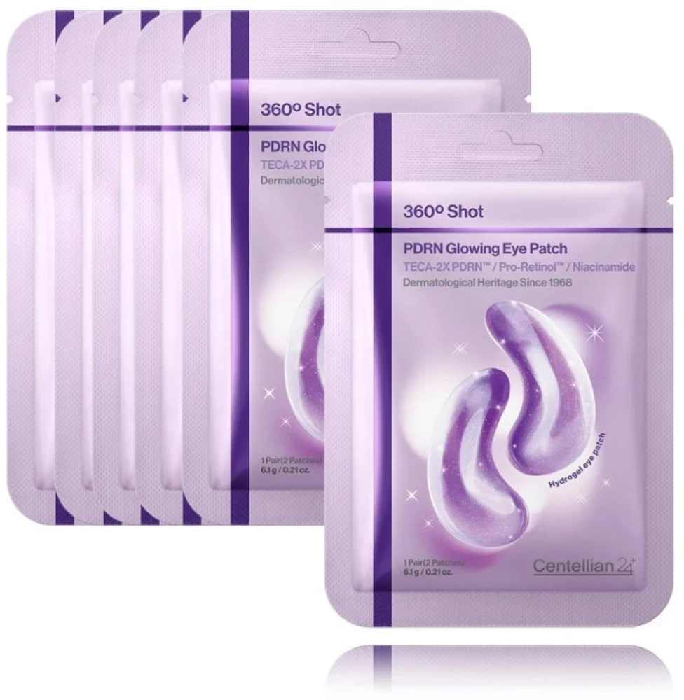 Hidrogeliniai paakių padeliai Centellian24 360 Shot PDRN Glowing Eye Patch, 6 poros, 36.6 g
