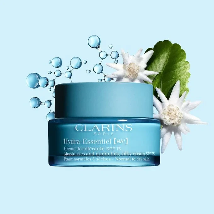 Clarins Hydra-Essentiel [HA²] Drėkinamasis veido kremas su SPF15, 50 ml