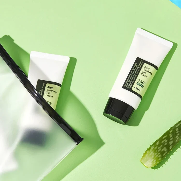 Cosrx Aloe Soothing Sun Cream SPF50+ PA+++ Apsauginis kremas nuo saulės, 50 ml aprašymas - Prekės nuotrauka